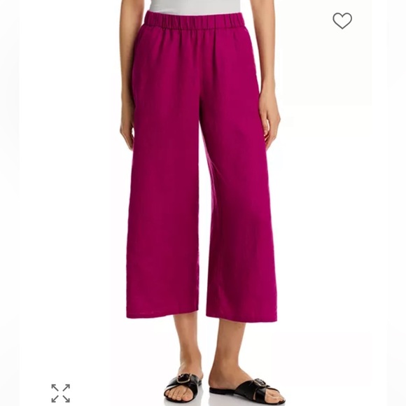 NWT Eileen Fisher Organic Linen Wide-Leg Pant - Picture 1 of 5